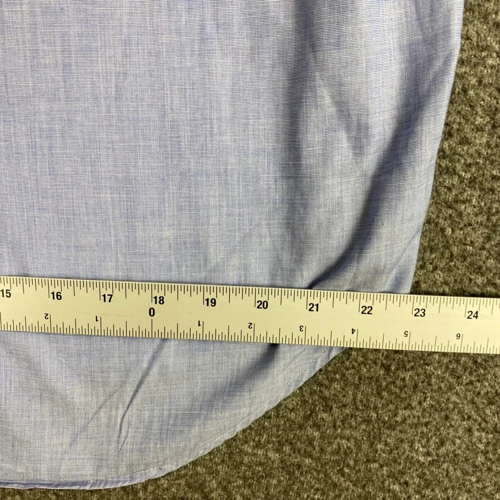 Vintage J.CREW Oarsman Button Down Shirt‎ Men 16.5 Blue Academia IVY  Preppy 90s